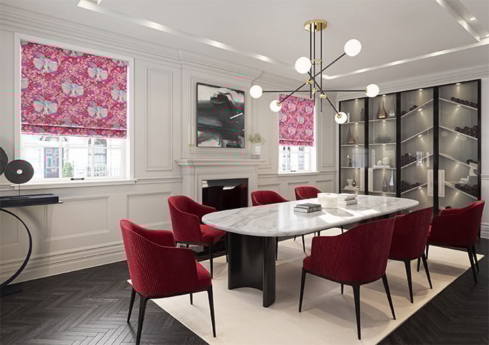 Faded Glamour, Fairground Pink - Motorised Roman Blind - Image 6